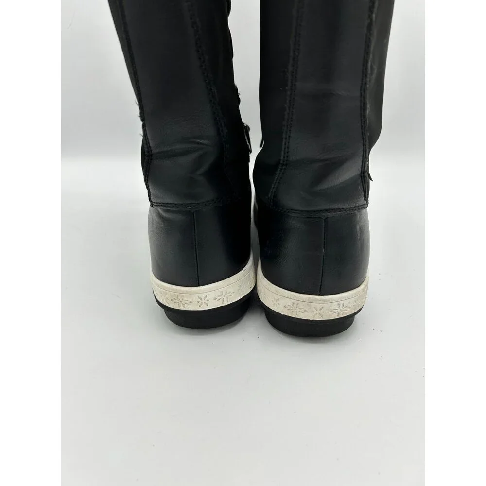 Shoe Dazzle Womens Black Fur Topped Lace Up Winter Boots Solene Size 8 - Picture 6 of 11